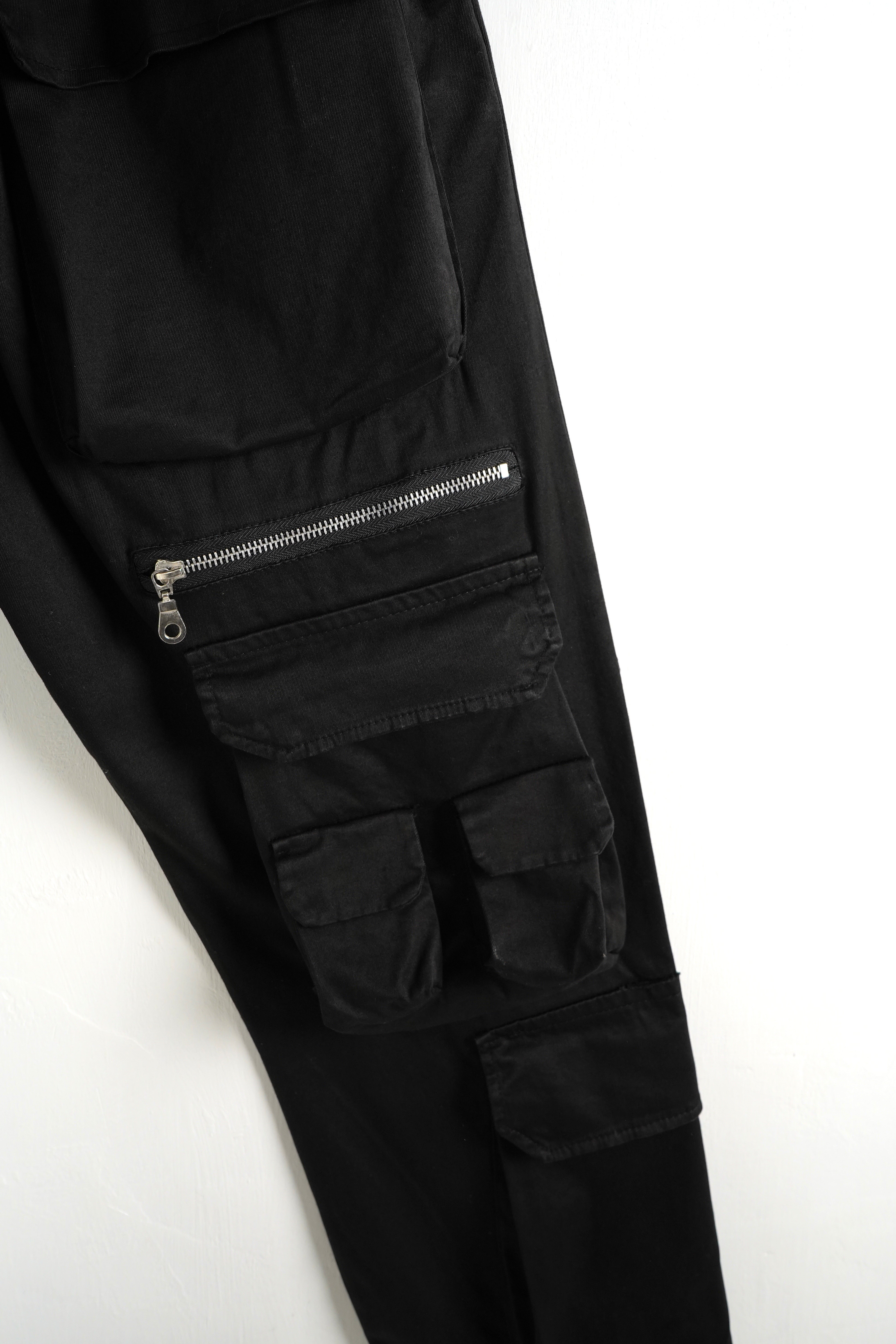 PANT CARGO DOUBLE ZIP BLACK