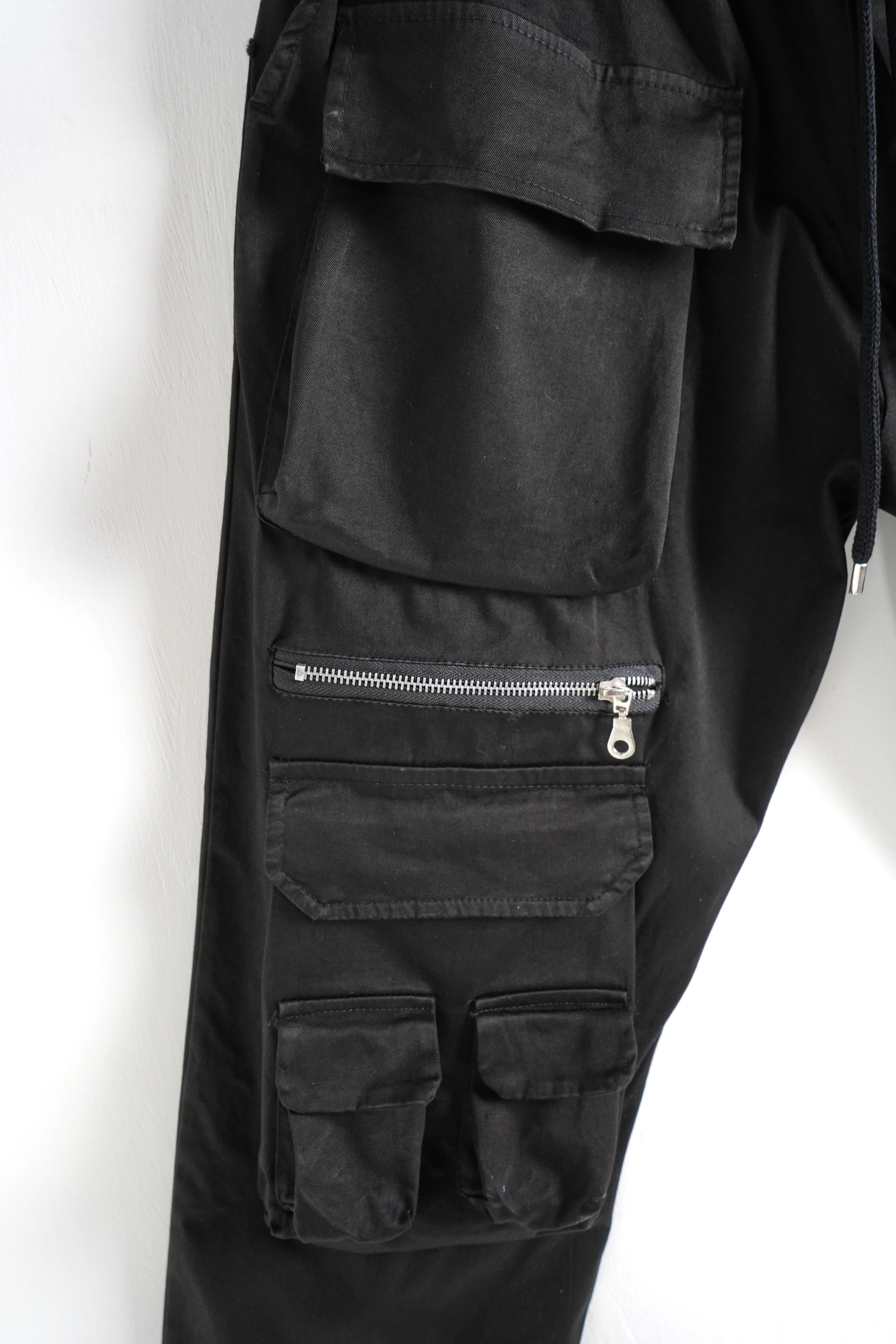 PANT CARGO DOUBLE ZIP BLACK