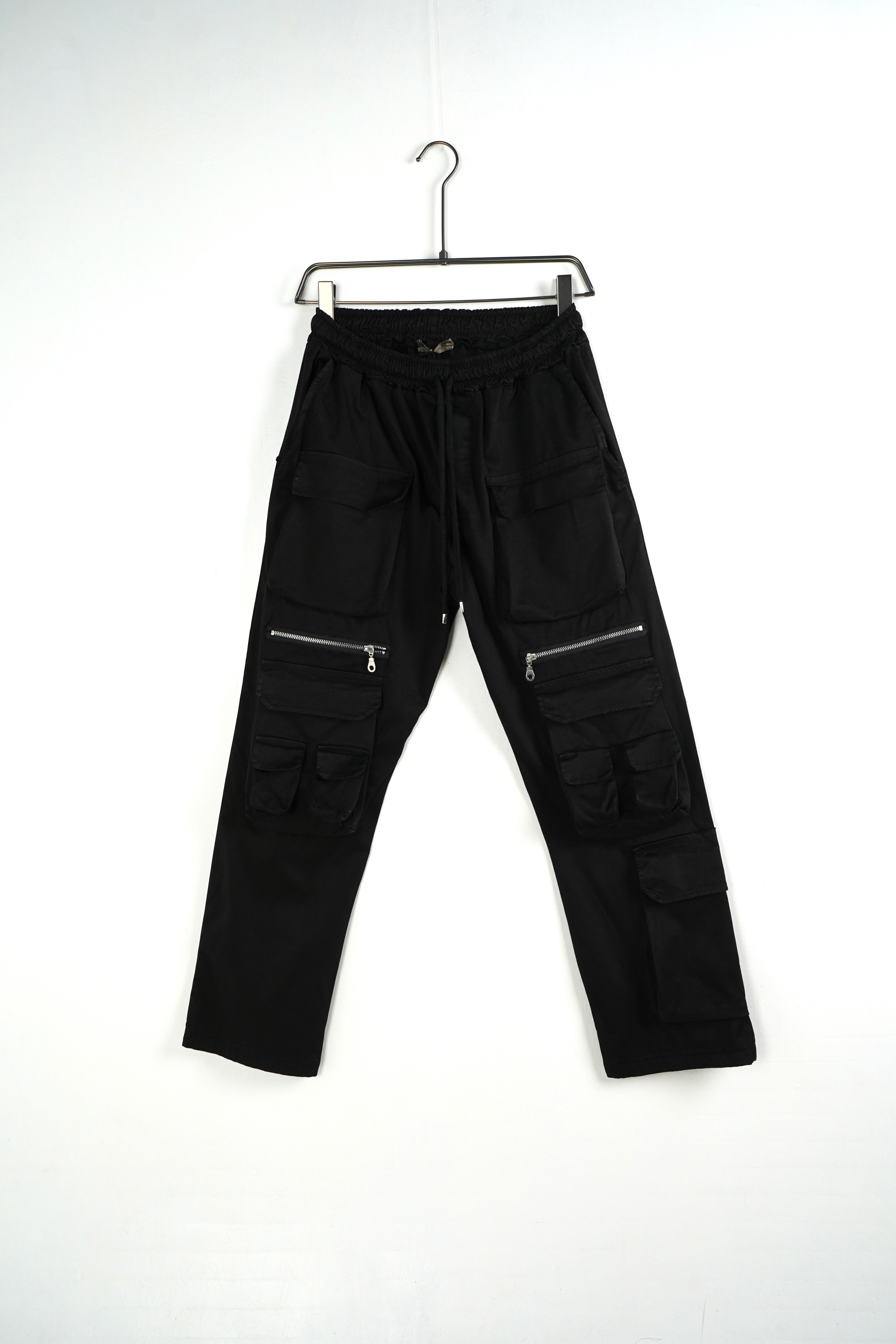 PANT CARGO DOUBLE ZIP BLACK