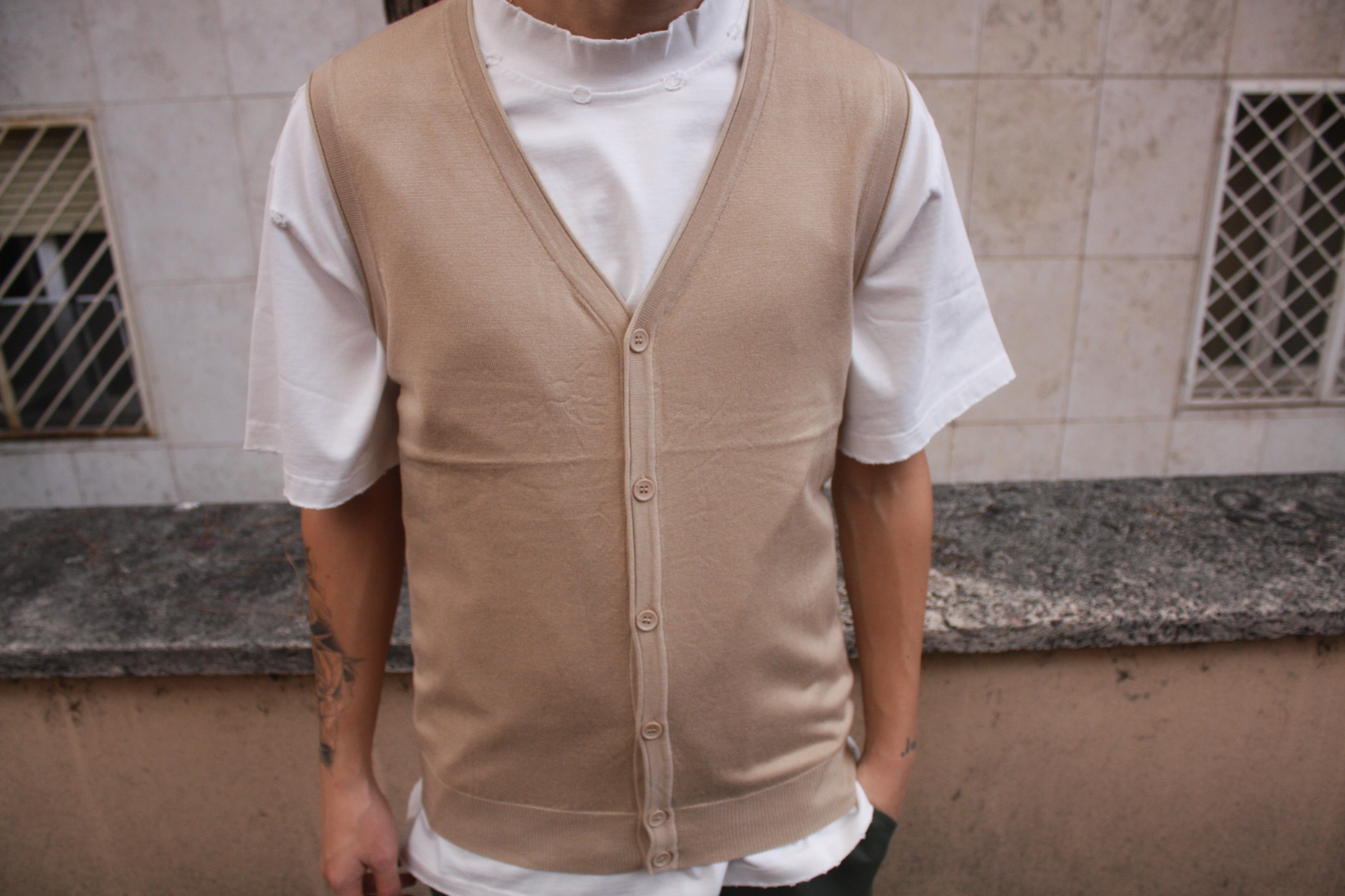 CARDIGAN BOTTONI BEIGE